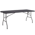 Masa dreptunghiulara pliabila multifunctionala, 1.8 m x 0.75 m x 0.75 m, neagra