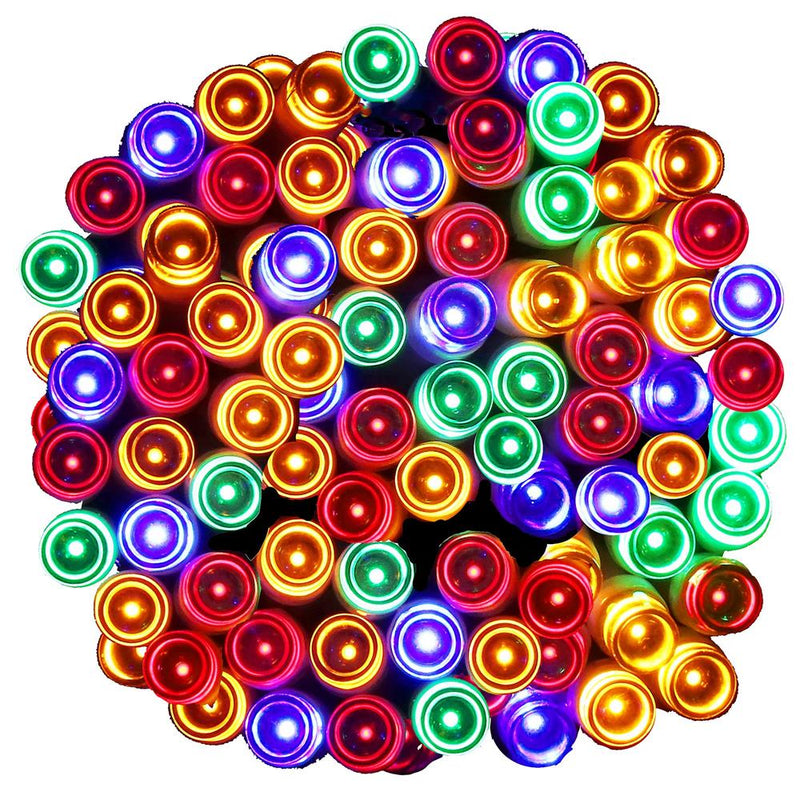 Instalatie lumini de exterior pentru gradina, 10 metri, 100 LED-uri, cu baterii, multicolor