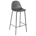Scaun bar Atmosphera Vladi, cadru metal si lemn, 44x42x95 cm, gri