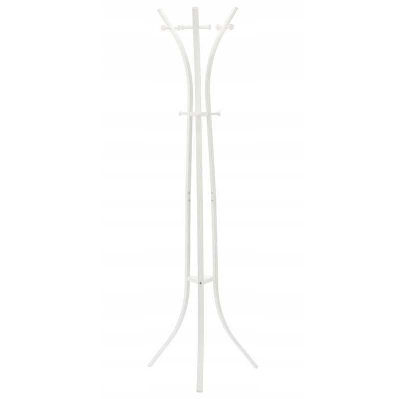 Cuier hol metalic 170 cm, design minimalist, alb