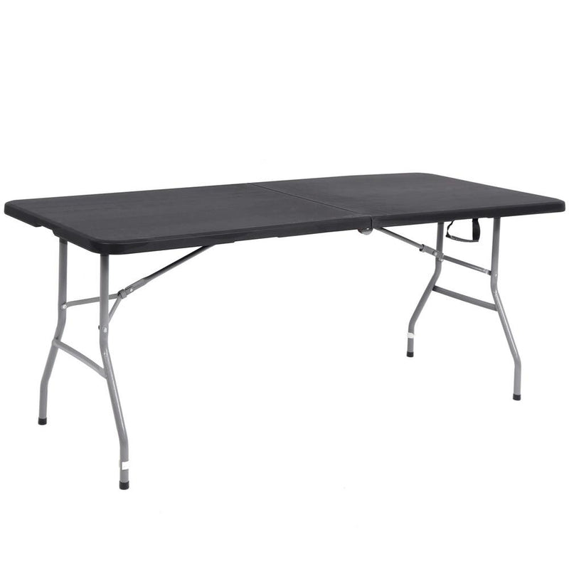 Masa dreptunghiulara pliabila multifunctionala, 180x75x75cm, neagra