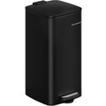 SONGMICS Cos gunoi 34x29x54 cm, 30L, cu pedala, capac silentios si galeata interioara detasabila, negru