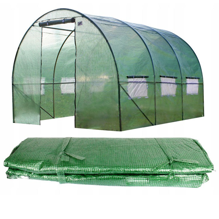 Folie pentru sera de gradina, 8x3 m, material PE 140 g/m, rezistenta la UV4, verde transparent
