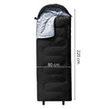 Sac de dormit tip mumie, cu geanta de transport, 220x80cm, 0-15grade, negru