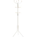 SONGMICS Cuier pentru haine cu 12 carlige pe 3 nivele, metalic, inaltime 182 cm, alb crem