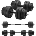 SONGMICS Set gantere si haltera reglabile 2x15kg cu bara din otel
