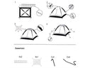 Cort plaja sau camping, impemeabil, cu protectie UV, 2 locuri, 200x150x110cm, albastru