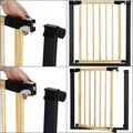 Poarta de siguranta Safety Gate pentru scari, ajustabila, din lemn cu structura otel, 96-103cm, negru maro