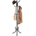 VASAGLE Cuier pentru haine, din otel, tip pom, cu 12 carlige, 176cm, negru