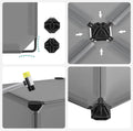 SONGMICS Dulap de depozitare pantofi modular, configurabil cu 10 compartimente, 43x31x173 cm, gri