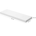 VASAGLE Raft de perete suspendat plutitor, MDF, sistem montare inclus, 60x20x4cm, alb