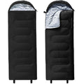 Sac de dormit tip mumie, cu geanta de transport, 220x80cm, 0-15grade, negru