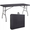 Masa dreptunghiulara pliabila multifunctionala, 1.8 m x 0.75 m x 0.75 m, neagra