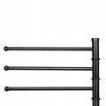 Suport cuier pentru prosoape cu 3 brate egale 32 cm, inaltime 86 cm, negru