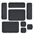 Organizator sertar bucatarie, 8 piese, negru