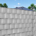 Panou de gard pentru intimitate in gradina, PVC, 35 x 0.05 m, gri