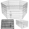 Tarc pentru animale de companie, din fier, forma configurabila, cu usa de acces, 3XL, 165x85x73cm, negru