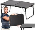 Masa pliabila metalica pentru gradina, plaja sau picnic, blat MDF, 60x42x27cm