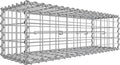SONGMICS Cos de gabioane pentru pietre, otel galvanizat, 100x30x30cm, argintiu