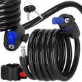 Lant antifurt bicicleta si trotineta, inchidere cheie, lungime 180 cm, Otel, Negru
