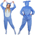 Pijama tip salopeta pentru adulti, model Stitch, marime M