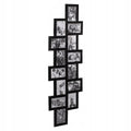 Rama foto de perete, colaj de 14 fotografii, 36x118cm, negru