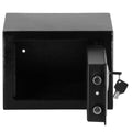 Seif electronic standard cu cifru si cheie, 170x230x170 mm, Otel, Negru