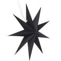 Stea decorativa 3D din hartie, cu 9 colturi, 60cm, neagra