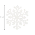 Decoratiune brad fulg de zapada, set 8 bucati, 8cm, alb