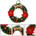 Coronita pentru Craciun, 35 cm, din brad artificial, cu decoratiuni, verde