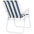 Scaun de plaja Sersimo GC050, pliabil, 100kg, 52x74cm, alb albastru