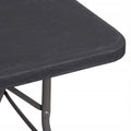 Masa dreptunghiulara pliabila multifunctionala, 1.8 m x 0.75 m x 0.75 m, neagra