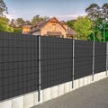 Panou de gard pentru intimitate in gradina, PVC, 35 x 0.05 m, gri antracit