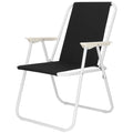Scaun de plaja Sersimo, pliabil, 100kg, 52x73cm, negru alb