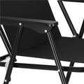 Scaun de plaja Sersimo, pliabil, 100kg, 52x73cm, negru