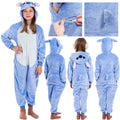 Pijama tip salopeta pentru copii, model stitch, marime 130-140cm