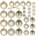 Set globuri de Craciun, 30 bucati, 3 modele, 4/5/6cm, auriu