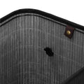 Cos de rufe din bambus cu capac, 2 compartimente, sac detasabil, volum 100L, 54x35x60cm, negru
