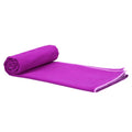 Prosop de plaja cu uscare rapida, husa de transport, 75x150cm, violet