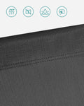 SONGMICS Sezlong pliabil, cu parasolar si tetiera, spatar reglabil in 4 pozitii, maxim 150kg, 200x71x38cm, gri