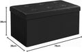 SONGMICS Taburet pliabil cu sezut moale, spatiu de depozitare 80litri, maxim 300kg, 76x38x38cm, negru