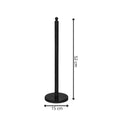 Suport hartie igienica tip tija, 52cm, negru mat
