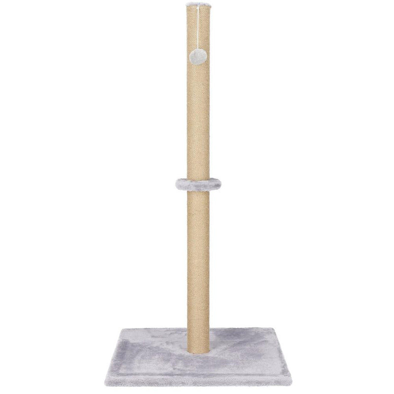 Ansamblu de joaca pentru pisici, cu loc pentru zgariat si sfoara, 103cm, gri