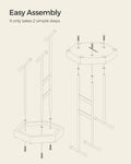 SONGMICS Stand organizator de bijuterii, cu cadru metalic, suport cercei, bratara, colier, inele, 18x21x36cm, alb
