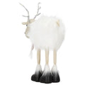 Figurina Craciun, Ren alb cu fular, inaltime 48cm