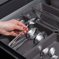 Organizator sertar bucatarie, 8 piese, gri