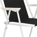 Scaun de plaja Sersimo, pliabil, 100kg, 52x73cm, negru alb