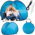 Cort plaja si picnic semi-deschis Sersimo, protectie UV, 150x90x90cm, albastru negru