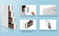 SONGMICS Dulap de depozitare pe roti, pentru bucatarie sau baie, din plastic, cu 4 nivele, 45x17x84cm, alb