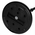 Suport cuier pentru prosoape cu 3 brate egale 32 cm, inaltime 86 cm, negru